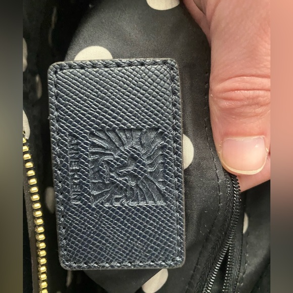 Anne Klein Navy Blue Handbag with Crossbody Strap - Picture 6 of 9